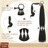 Sofeiyan Long Braid Ponytail Extension with Hair Tie Straight Sleek Wrap Around Hair Extensions Braid Pony Tail Fluffy Natural Soft Synthetic Hairpieces for Women Daily Wear, 2Pcs 26 inch-Black Brown