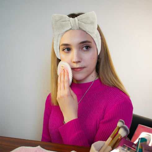 Ondder 8 Pcs Coffee Spa Headband - Terry Cloth Makeup Headband for Skin Care, Washing Face, Women