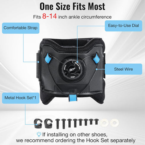 PRFCTLIFE AFO Foot Drop Brace with Upgraded Dial for Adjustable Dorsiflexion, Drop Foot Brace for Walking with Shoes.