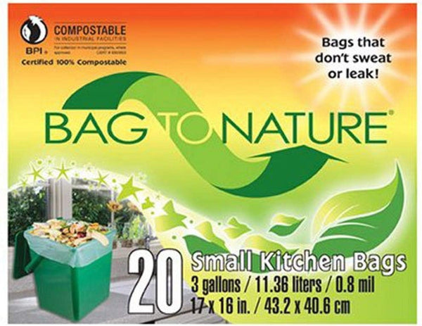 Bag-To-Nature Compostable Bag and Liner, 20 (3 gallon) bags