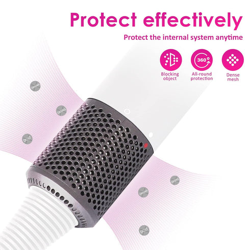 Upgraded Hair Dryer Filter Replacement: For Dyson Supersonic HD01 HD03 HD08 Models, Outer Filter with Cleaning Brush