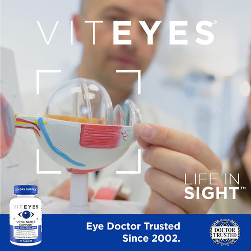 Viteyes Optic Nerve Support Supplement, Premium Ocular Nutrition Blend, 90 Tablets