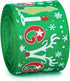 Red Green Ribbon, 10 Rolls Total 50 Yards for Christmas Craft, Gift Wrapping, and DIY Decoration