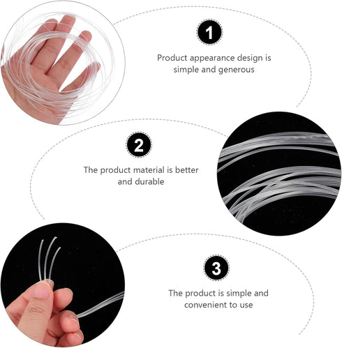 Hemobllo 3 Packs Eyeglass Repair Kit, Half Rim Glasses Thread String Replacement Parts for Maintenance