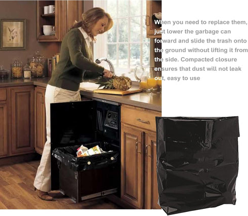 KMHGD 12Pcak 15" 15TCBL, 5 Compactor Bags for Wide Models, Compatible with broan-nutone Heavy-Duty Trash Bags, Garbage