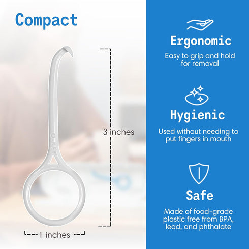 OrthoKey Aligner Remover, Versatile Clear Aligner & Retainer Removal Tool, Portable & Durable (White, 1-Pack)