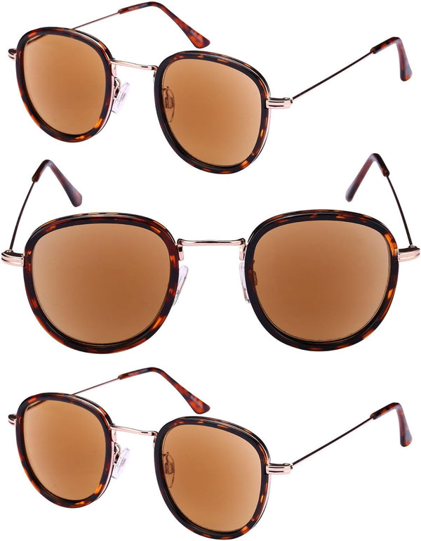 Mass Vision 'The Esteemed' Ultralight Unisex Round Frame Sunglasses + Full Lens