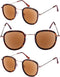 Mass Vision 'The Esteemed' Ultralight Unisex Round Frame Sunglasses + Full Lens