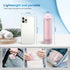 Mini Portable Water Flosser, Telescopic Tank, 4 Modes, IPX7 Waterproof, Teeth Cleaner for Home & Travel (Pink)