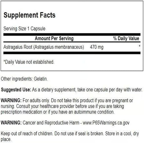 Immune (100 470mg Swanson Astragalus Root - Herbal Supplement Promoting System Support - Natural Formula Supporting