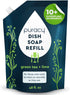 Puracy Natural Dish Soap Refill, Clean-Rinsing Water-Sheeting Formula, Plant-Based Liquid, Green Tea and Lime, 48 Oz