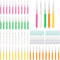70PCS Soft Braces Brush Set, 50PCS Tooth Picks Flossing Head for Oral Tooth Cleaning, with Disposable Toothpicks