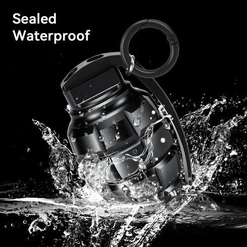 Keychain Pill Container, Waterproof Portable Aluminum Travel Pill Box with Carabiner for Medication - Black