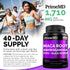 6-in-1 Organic Maca Root & Ashwagandha Capsules 1710mg, 120 Capsules, DHEA & Black Pepper Extract, Mood & Stamina