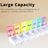 PERFORMORE Portable Weekly 7-Day Pill Organizer - Travel Medicine Box, BPA Free with Easy Push Button Design