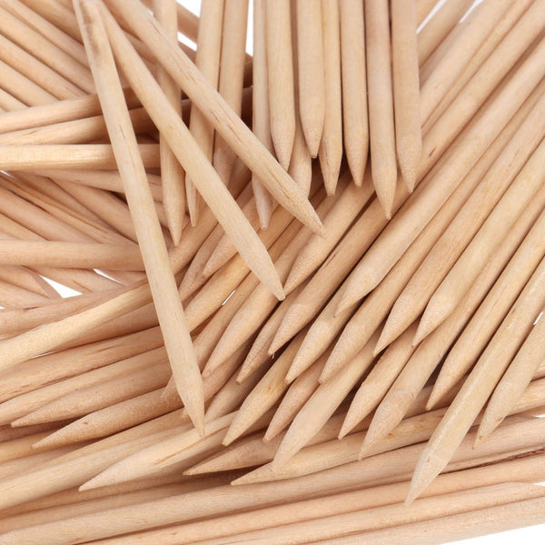 Orange Wood Sticks, Nail Art, Cuticle Pusher Remover, Manicure Pedicure Tool, 50 Pieces