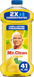 Mr. Clean 2X Concentrated Multi Surface Cleaner, Lemon Scent, All Purpose Cleaner, 41 fl oz