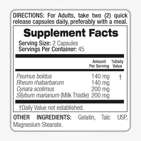 FITO MEDIC'S Lab Liver Cleanse Detox & Repair | Milk Thistle, Artichoke Extract, Boldo, Rhubarb - Ultra High Absorption