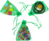 50Pcs 3x4 Inch Organza Bags with Drawstring - Green Small Mesh Gift Jewelry Candy Pouch for Christmas Wedding
