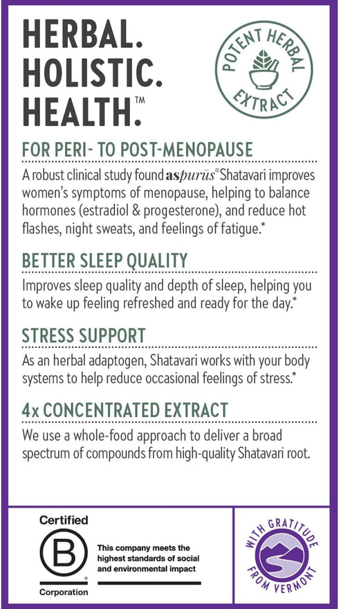 New Chapter 4X 30 Shatavari Supplement for Peri-Menopause & Post-Menopause Support Concentrated Herb Shatavari Relieves