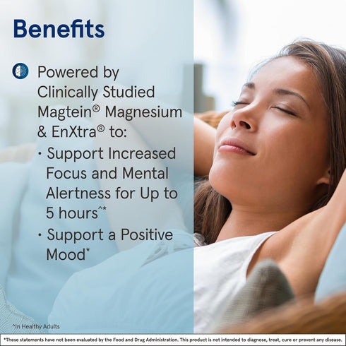 Jarrow Formulas MagMind Productivity with Magtein 1g and enXtra 300 mg, Dietary Supplement for Cognition Support (60