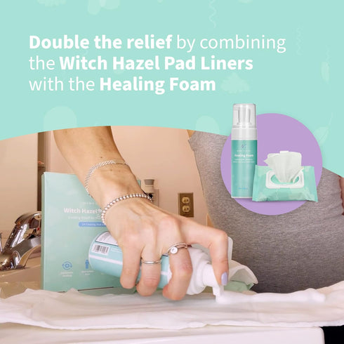 Mama & Wish Witch Hazel Foam and Pad Liners Bundle - Postpartum Essentials