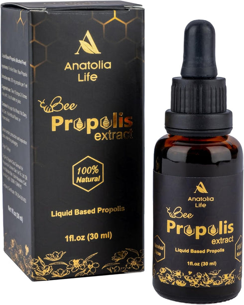 Natural Bee Propolis Extract, 30 mL | Advanced Liquid Tincture Immune System Booster, Seasonal Defense, Pure High