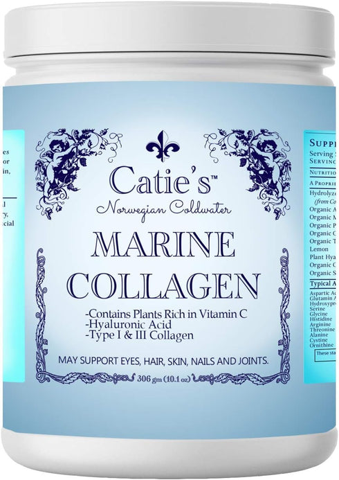 Catie's Marine Collagen - Premium Wild Caught Collagen (Type 1 & 3) from Cold Water Nordic Cod, 30 Day Supply with