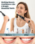 Tooth Polisher, Rechargeable Whitening Kit for Teeth Cleaning, 3 Tooth Polish Paste, 5 Brush Heads, LED Light, At-Home