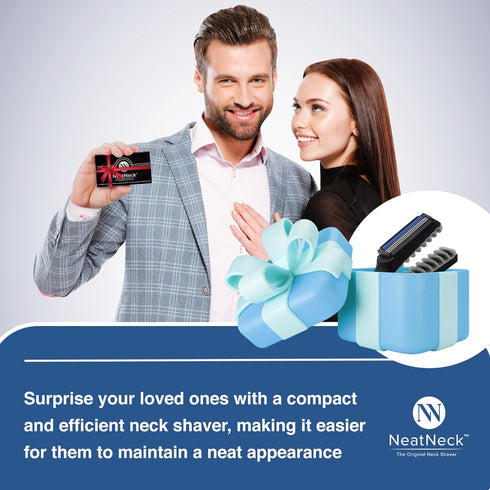 Precision Neck Shaver for Men, Compact & Comfortable Grip with 3 Disposables Razor Blades for Sensitive Skin
