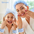 Spa Headband for Washing Face, Makeup Headband, Skincare Headband, 4PCS Face Wash Headband, Blue Sponge