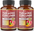2 Packs Turmeric Curcumin + Apple Cider Vinegar Capsules, 90 Capsules Each, 6 Month Supply with Ashwagandha & Ginger