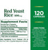 Nature's Bounty Red Yeast Rice Pills, 600mg, 120 Capsules, Herbal Health Supplement