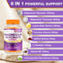 Magnesium Glycinate Gummies 1500mg for Adults with Ashwagandha & B6 - Organic Relaxation, Energy & Muscle Support - 60