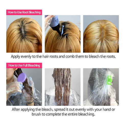 MASIL Dual Glam Self Hair Highlight Bleach Kit 4.2oz - Powder, No Scent, Includes Hyaluronic Acid & Mineral Oil,
