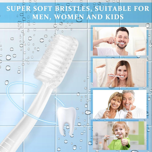 Tioncy 60 Pack Prepasted Disposable Toothbrushes, Soft Bristle Travel Tooth Brush Individually Wrapped for Camping &
