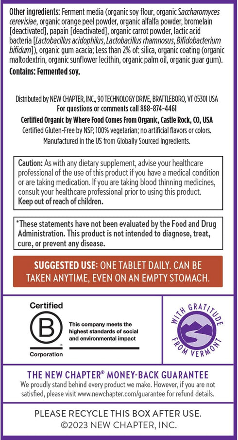 New Chapter Men's Multivitamin for Immune, Stress, Heart + Energy Support - Every Man's One Daily, Non-GMO, Gluten Free