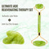 Jade Roller & Gua Sha Facial Tools, Natural Anti-Aging Jade Beauty Skin-Care Tool Face Roller to Rejuvenate Facial Skin Cooling, Slimming & Firming, Great as Stocking Stuffers