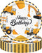 KFJBPB 50PCS Construction Party Paper Plates 7 Inch, Disposable Cake Dessert Plates Construction
