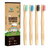 Isshah Kids Bamboo Toothbrushes Biodegradable Handle BPA Free Eco Friendly Children Size,