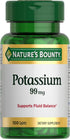 Nature's Bounty Potassium, 99 mg, 100 Caplets - Supports Fluid Balance