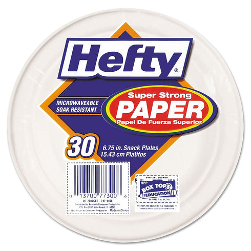 Hefty Super Strong Paper Plates, Pack of 30 (PCTD7730000CBT)