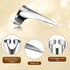 Hicarer 20 Pcs Adjustable Hair Parting Tool, Metal Hair Sectioning Ring for Braiding, Halloween Cosplay, Silver