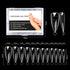 NMKL38 Clear Dual Forms Acrylic Nail System UV Gel Nail Mold Full Cover False Nail Tips with Scale (120 Water Drops)