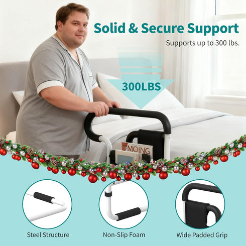 SEESMILE 2 300 lbs, Bed Rails for Elderly Adults Safety, Adjustable Bed Rail for Elderly, Bed Assist Rail for Senior