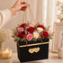 Toni Crafty 4 floral bags pcs Black, flower boxes for arrangements, Hand bag with Metal Chain Waterproof Florist purse