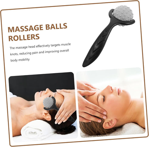 Handheld Massage Roller Stick with Deep Tissue Massage Balls for Relief and Muscle Knot Release for Back Legs Neck