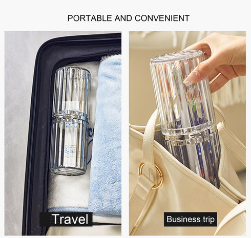 Toothbrush Travel Case, Portable Travel Toothbrush Holder, Large Cup, Travel Toothpaste Container for Business Trip