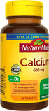 Nature Made Calcium 600 mg with Vitamin D3, 60 Tablets, Dietary Supplement for Bone Support