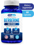 We Like Vitamins Berberine 1200mg Pure Max Strength, 180 Gluten-Free Vegetarian Capsules